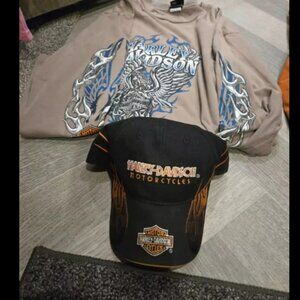 Harley Davidson Men shirt and hat